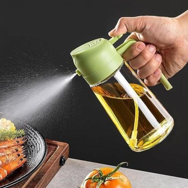 2-in-1 Smart Oil Spray Bottle – Mist & Pour Dispenser