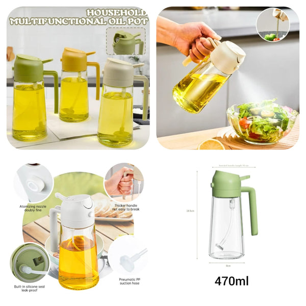 2-in-1 Smart Oil Spray Bottle – Mist & Pour Dispenser