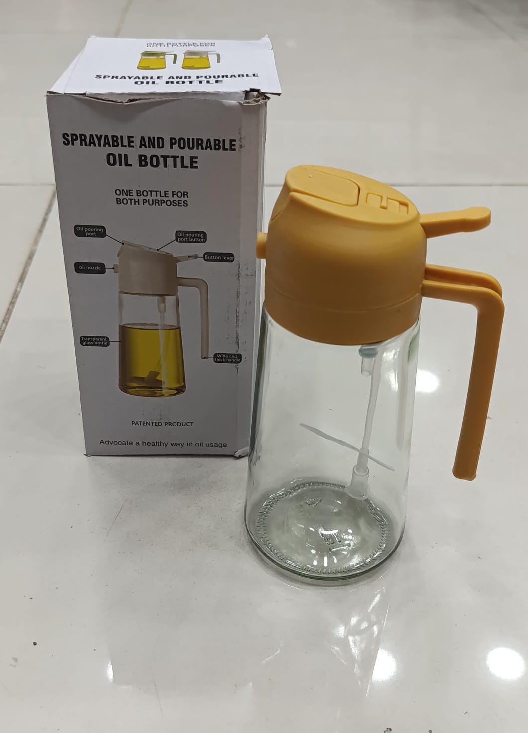 2-in-1 Smart Oil Spray Bottle – Mist & Pour Dispenser