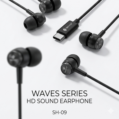 SOVO Waves SH-09 Type-C HD Bass Earphones