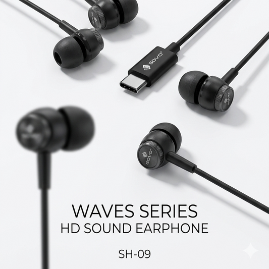 SOVO Waves SH-09 Type-C HD Bass Earphones