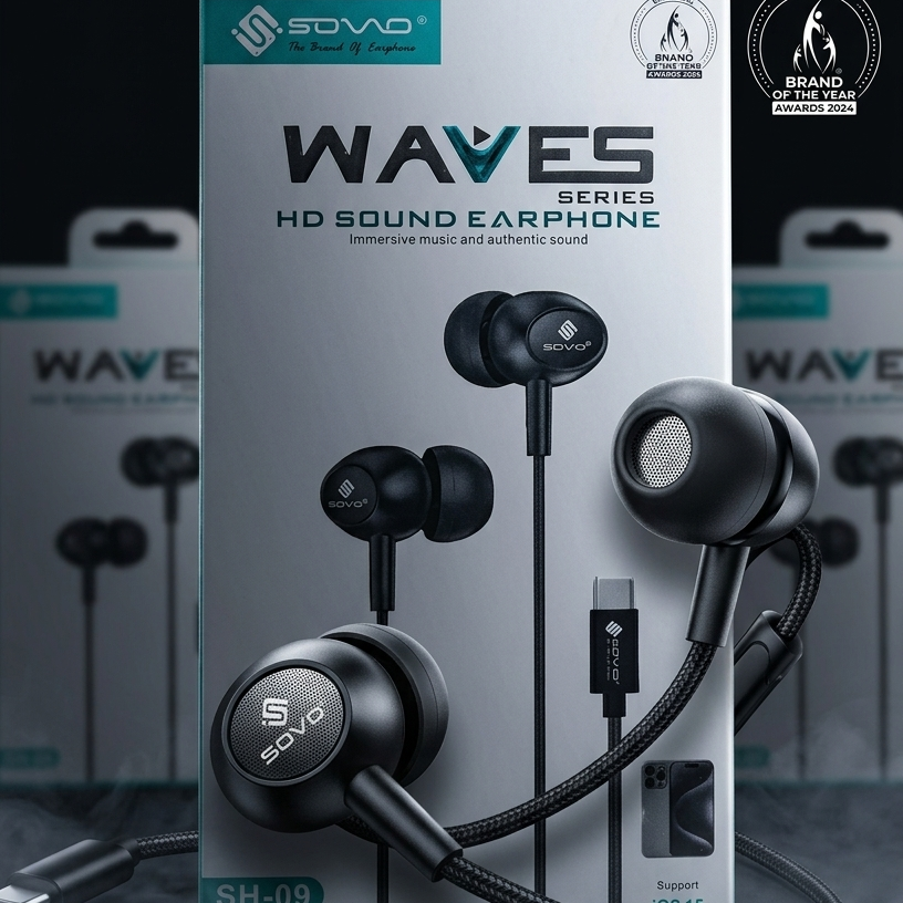 SOVO Waves SH-09 Type-C HD Bass Earphones