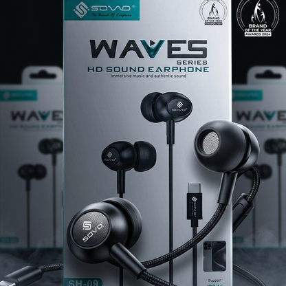 SOVO Waves SH-09 Type-C HD Bass Earphones