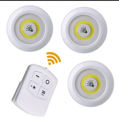 LED Tap Lights (Pack of 3) – Remote Control & Stick-On