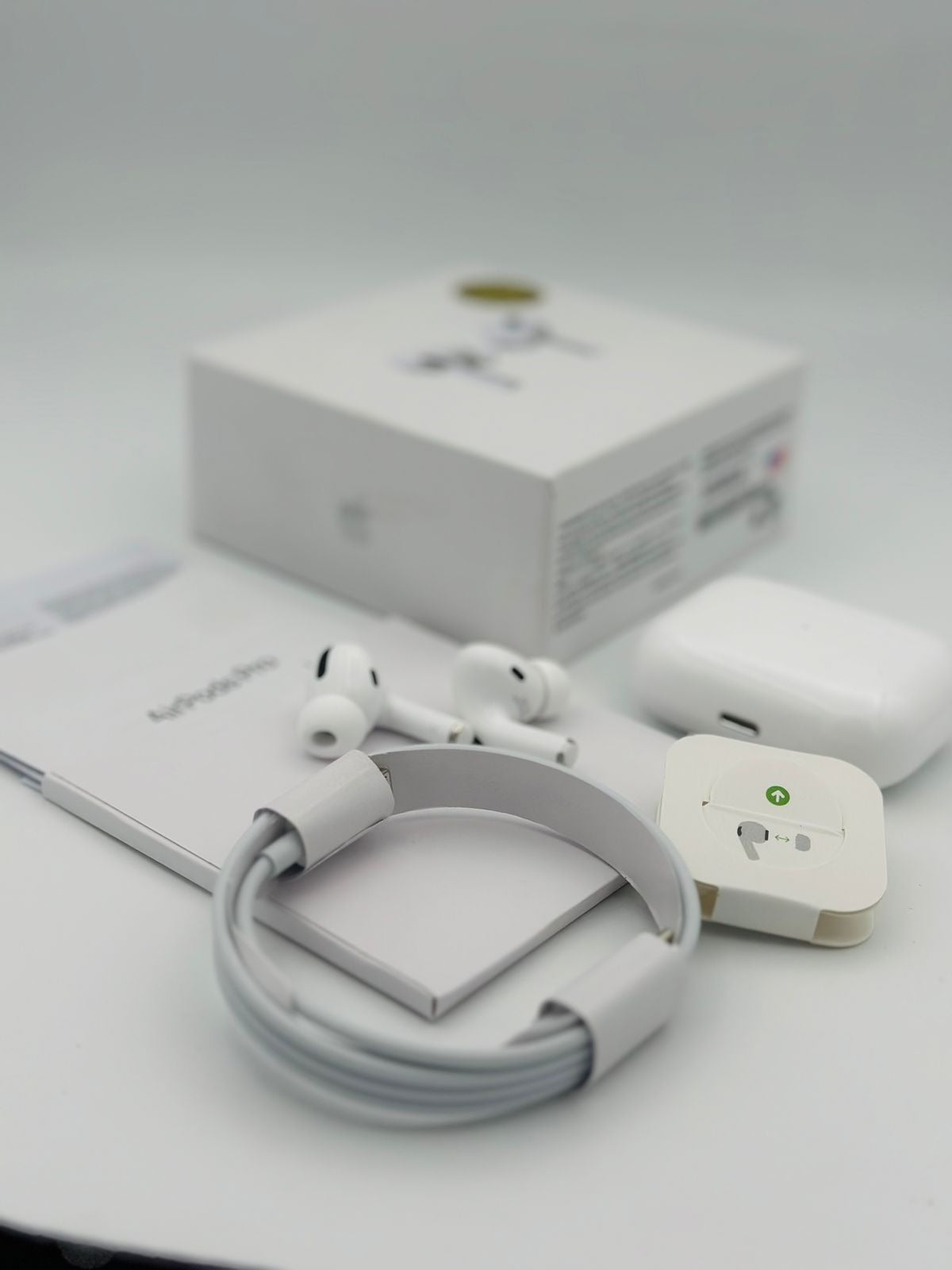 AirPods Pro 2 Wireless Earbuds – White & Black with Active Noise Cancellation & MagSafe Charging Case