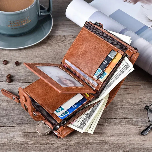 Heritage Buffalo Leather Trifold Wallet